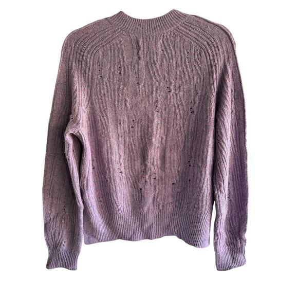 Zadig & Voltaire Lili C Destroy Mauve Lavender Cashmere Sweater size Medium - Picture 7 of 7